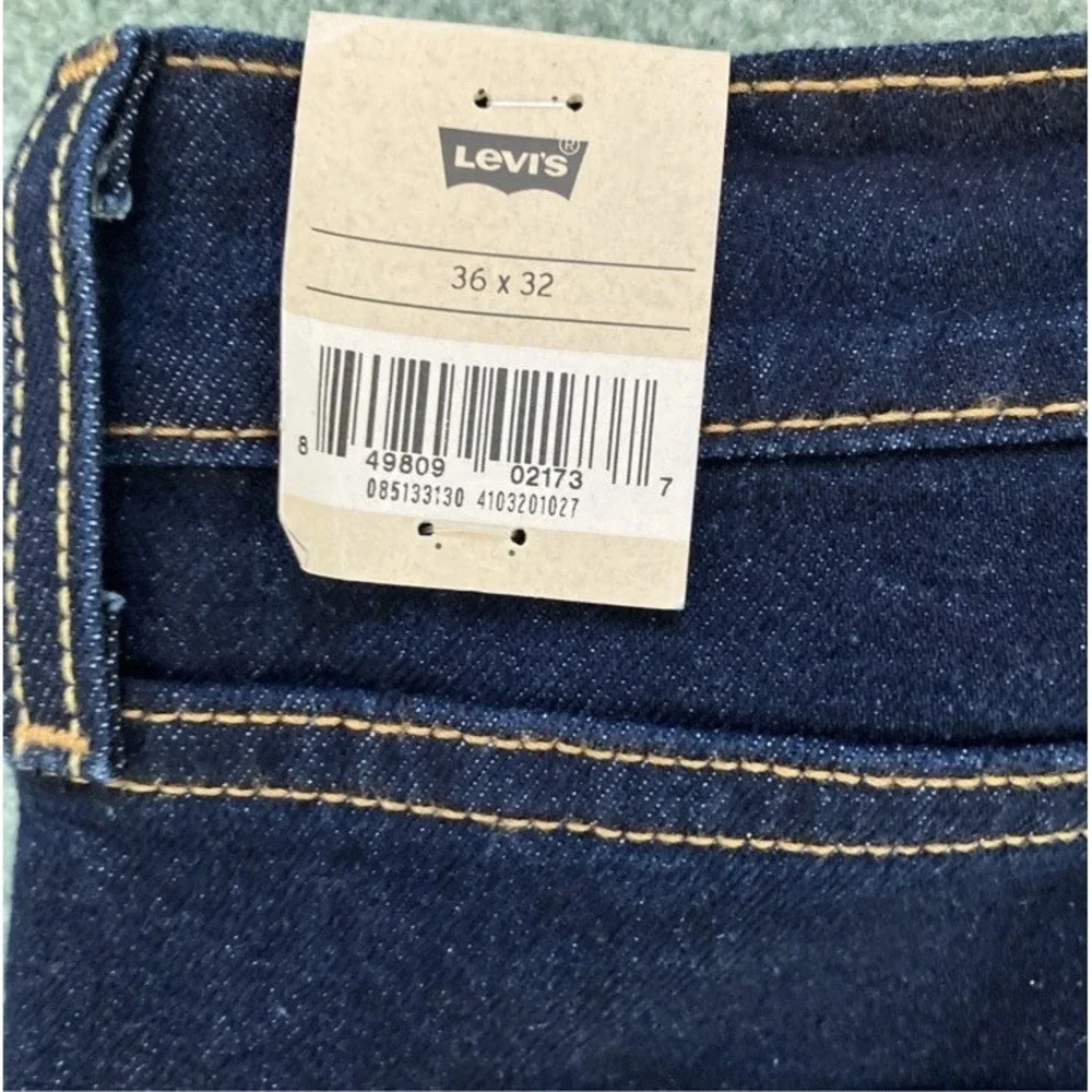 Levi's 513 Slim Straight Men's Jeans 36x32 Dark Blue Denim Cowboy NWT